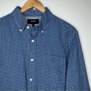 Jack Spade Blue Check Button Down Shirt Size Large